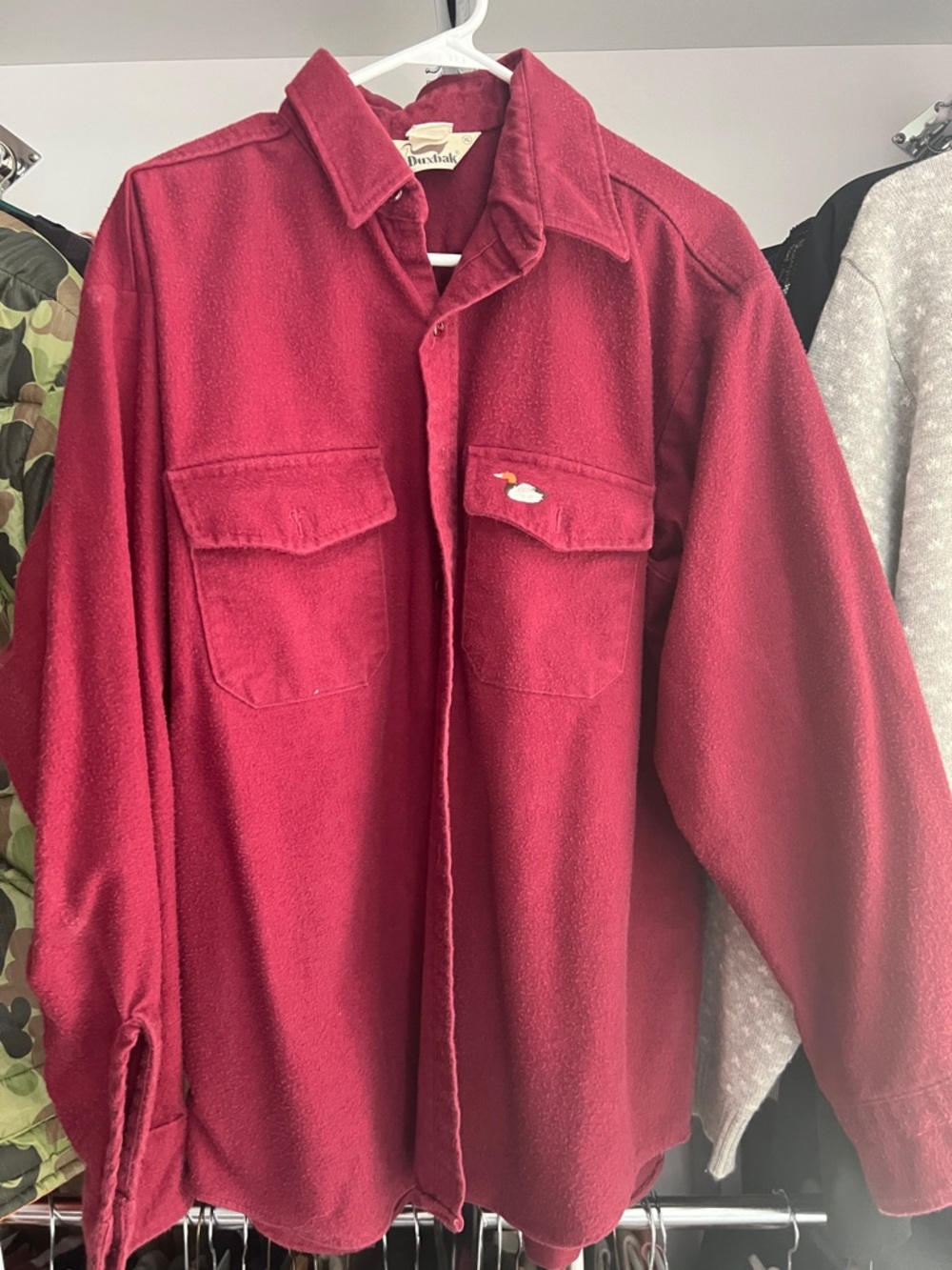 XL Vintage DUBAX Men’s Red Foannel Shirt great vintage condition.